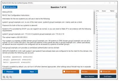 RedHat EX300 Red Hat Certified Engineer – RHCE (v6+v7) Practice test exam simulator test engine exam Prep practice test questions answers Image 7