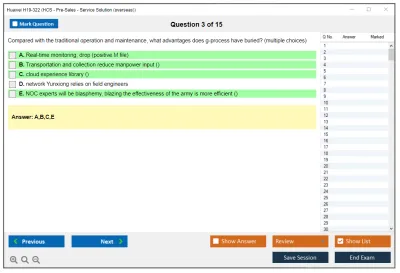 Huawei H19-322 HCS - Pre-Sales - Service Solution (overseas) Practice test exam simulator test engine exam Prep practice test questions answers Image 3