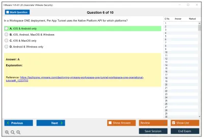 VMware 1V0-81.20 Associate VMware Security Practice test exam simulator test engine exam Prep practice test questions answers Image 6