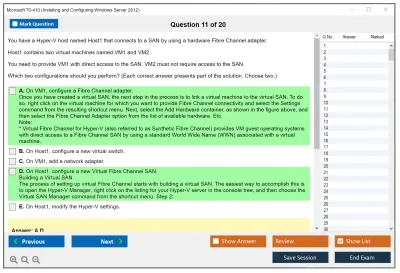 Microsoft 70-410 Installing and Configuring Windows Server 2012 Practice test exam simulator test engine exam Prep practice test questions answers Image 11