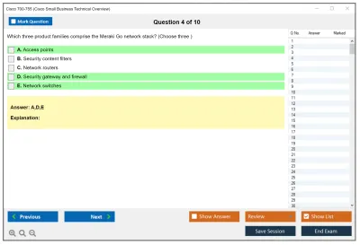 Cisco 700-755 Cisco Small Business Technical Overview Practice test exam simulator test engine exam Prep practice test questions answers Image 4
