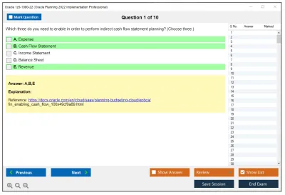 Oracle 1z0-1080-22 Oracle Planning 2022 Implementation Professional Practice test exam simulator test engine exam Prep practice test questions answers Image 1