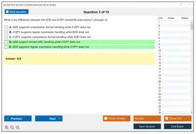 Docker DCA Docker Certified Associate (DCA) Exam Practice test exam simulator test engine exam Prep practice test questions answers Image 3