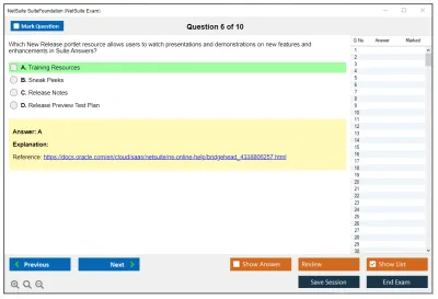NetSuite SuiteFoundation NetSuite SuiteFoundation Exam Practice test exam simulator test engine exam Prep practice test questions answers Image 6