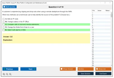 Avaya 78200X Avaya IP Office Platform Configuration and Maintenance Exam Practice test exam simulator test engine exam Prep practice test questions answers Image 4