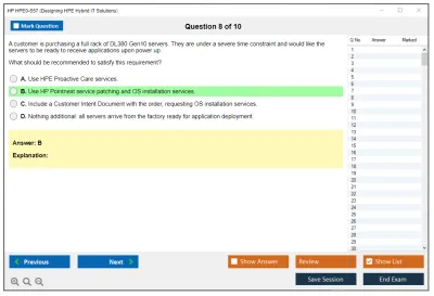 HP HPE0-S57 Designing HPE Hybrid IT Solutions Practice test exam simulator test engine exam Prep practice test questions answers Image 8