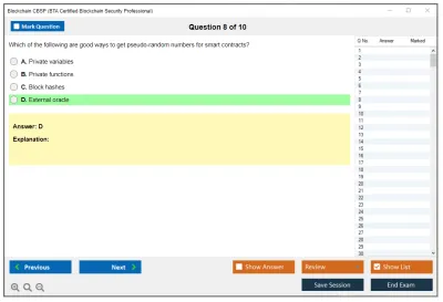 Blockchain CBSP BTA Certified Blockchain Security Professional Practice test exam simulator test engine exam Prep practice test questions answers Image 8