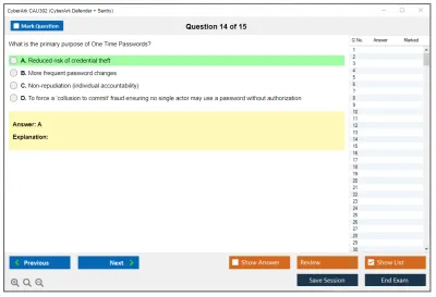 CyberArk CAU302 CyberArk Defender + Sentry Practice test exam simulator test engine exam Prep practice test questions answers Image 14