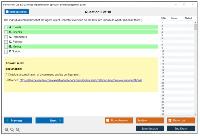 ServiceNow CIS-EM Certified Implementation Specialist - Event Management Exam Practice test exam simulator test engine exam Prep practice test questions answers Image 2