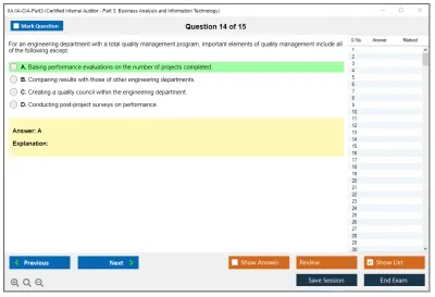 IIA IIA-CIA-Part3 Business Knowledge for Internal Auditing Practice test exam simulator test engine exam Prep practice test questions answers Image 14