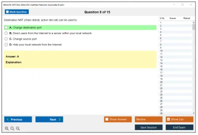 MikroTik MTCNA MikroTik Certified Network Associate Exam Practice test exam simulator test engine exam Prep practice test questions answers Image 8