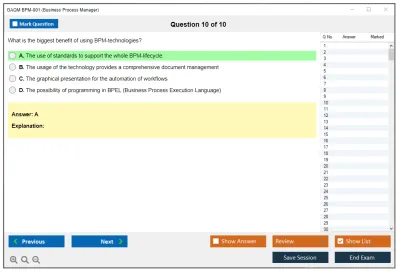 GAQM BPM-001 Business Process Manager (BPM) Practice test exam simulator test engine exam Prep practice test questions answers Image 10