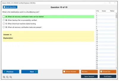Veeam VMCE_V9 VEEAM Certified Engineer (VMCE9) Practice test exam simulator test engine exam Prep practice test questions answers Image 15