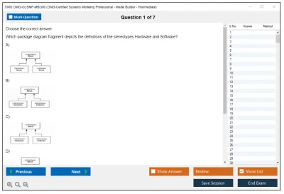 OMG OMG-OCSMP-MBI300 OMG-Certified Systems Modeling Professional - Model Builder – Intermediate Practice test exam simulator test engine exam Prep practice test questions answers Image 1