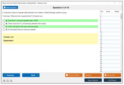 Hitachi HH0-220 Hitachi Data Systems Implementation – Modular exam Practice test exam simulator test engine exam Prep practice test questions answers Image 5