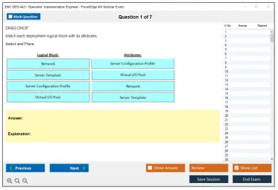 EMC DES-4421 Specialist - Implementation Engineer, PowerEdge MX Modular Practice test exam simulator test engine exam Prep practice test questions answers Image 1
