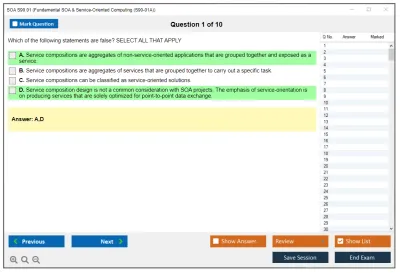 SOA S90.01 Fundamental SOA & Service-Oriented Computing Practice test exam simulator test engine exam Prep practice test questions answers Image 1