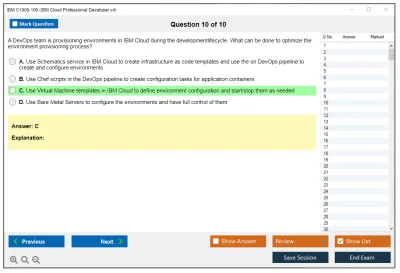 IBM C1000-109 IBM Cloud Professional Developer v4 Practice test exam simulator test engine exam Prep practice test questions answers Image 10
