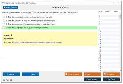 PRINCE2 PRINCE2-Foundation PRINCE2 Foundation written Exam Practice test exam simulator test engine exam Prep practice test questions answers Image 7