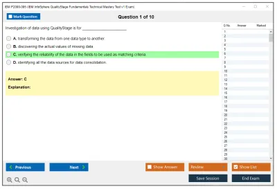 IBM P2090-095 IBM InfoSphere QualityStage Fundamentals Technical Mastery Test v1 Exam Practice test exam simulator test engine exam Prep practice test questions answers Image 1