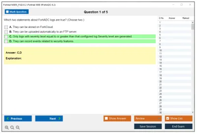Fortinet NSE6_FAD-6.2 Fortinet NSE 6 - FortiADC 6.2 Practice test exam simulator test engine exam Prep practice test questions answers Image 1