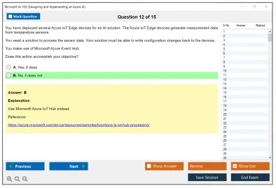 Microsoft AI-100 Designing and Implementing an Azure AI Practice test exam simulator test engine exam Prep practice test questions answers Image 12