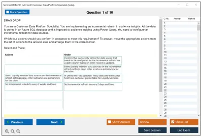 Microsoft MB-260 Microsoft Dynamics 365 Customer Insights (Data) Specialist Practice test exam simulator test engine exam Prep practice test questions answers Image 1