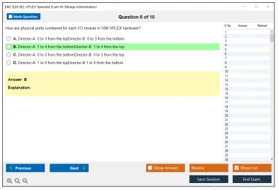 EMC E20-562 VPLEX Specialist Exam for Storage Administrators Practice test exam simulator test engine exam Prep practice test questions answers Image 6