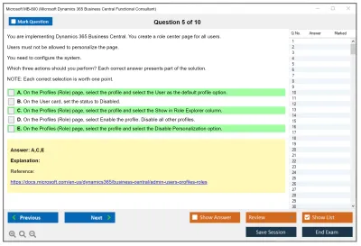 Microsoft MB-800 Microsoft Dynamics 365 Business Central Functional Consultant Practice test exam simulator test engine exam Prep practice test questions answers Image 5