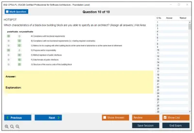 iSQI CPSA-FL ISAQB Certified Professional for Software Architecture -Foundation Level Practice test exam simulator test engine exam Prep practice test questions answers Image 10