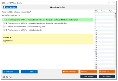 ECCouncil 212-77 Linux Security Practice test exam simulator test engine exam Prep practice test questions answers Image 5