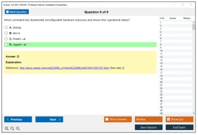 Oracle 1z0-597 SPARC T4-Based Server Installation Essentials Practice test exam simulator test engine exam Prep practice test questions answers Image 9