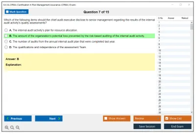 IIA IIA-CRMA Certification in Risk Management Assurance (CRMA) Exam Practice test exam simulator test engine exam Prep practice test questions answers Image 7