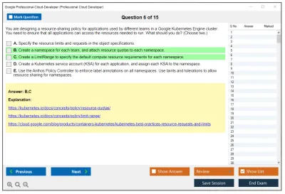 Google Professional-Cloud-Developer Google Certified Professional - Cloud Developer Practice test exam simulator test engine exam Prep practice test questions answers Image 6