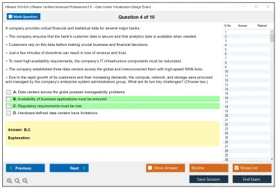 VMware 3V0-624 VMware Certified Advanced Professional 6.5 – Data Center Virtualization Design Exam Practice test exam simulator test engine exam Prep practice test questions answers Image 4
