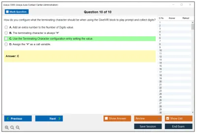Avaya 3300 Avaya Aura Contact Center Administration Practice test exam simulator test engine exam Prep practice test questions answers Image 10