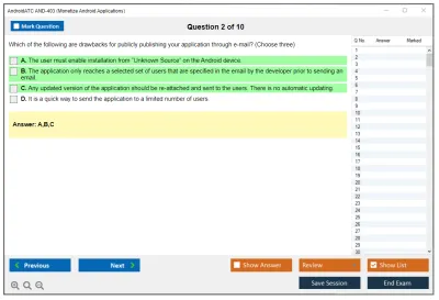 Android AND-403 Monetize Android Applications Practice test exam simulator test engine exam Prep practice test questions answers Image 2