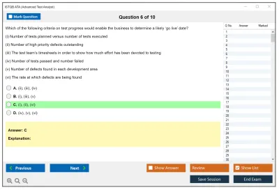 ISTQB ATA Advanced Test Analyst Practice test exam simulator test engine exam Prep practice test questions answers Image 6