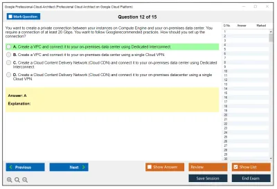Google Professional-Cloud-Architect Google Certified Professional - Cloud Architect (GCP) Practice test exam simulator test engine exam Prep practice test questions answers Image 12