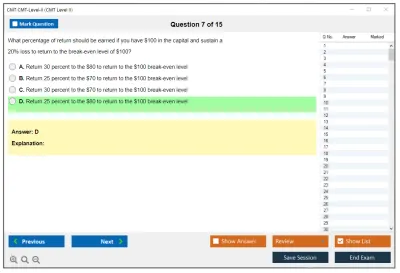 CMT CMT-Level-II CMT Level II Exam Practice test exam simulator test engine exam Prep practice test questions answers Image 7