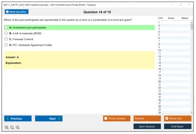 SAP C_S4FTR_2023 SAP Certified Associate - SAP S/4HANA Cloud Private Edition, Treasury Practice test exam simulator test engine exam Prep practice test questions answers Image 14