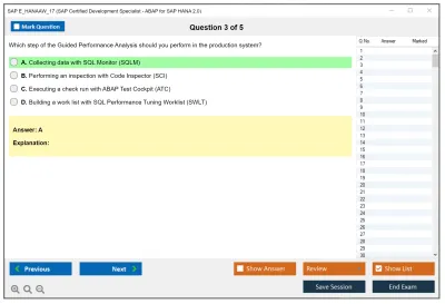 SAP E_HANAAW_17 SAP Certified Development Specialist - ABAP for SAP HANA 2.0 Practice test exam simulator test engine exam Prep practice test questions answers Image 3