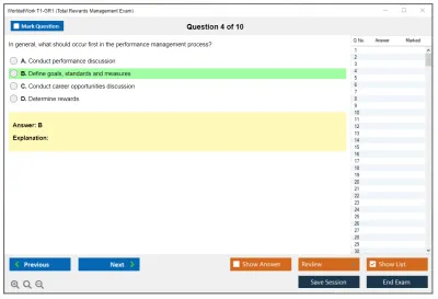 WorldatWork T1-GR1 Total Rewards Management Exam Practice test exam simulator test engine exam Prep practice test questions answers Image 4