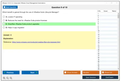 VMware 1V0-31.21 Associate VMware Cloud Management and Automation Practice test exam simulator test engine exam Prep practice test questions answers Image 9