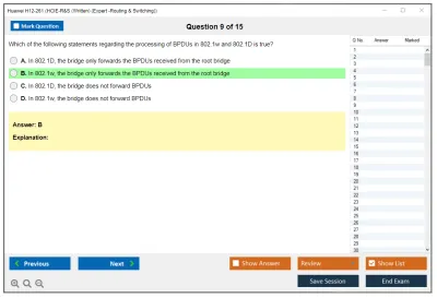 Huawei H12-261 HCIE-R&amp;S (Written) (Expert -Routing &amp; Switching) Practice test exam simulator test engine exam Prep practice test questions answers Image 9