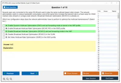 HP HPE6-A48 Aruba Certified Mobility Expert 8 Written Exam Practice test exam simulator test engine exam Prep practice test questions answers Image 1