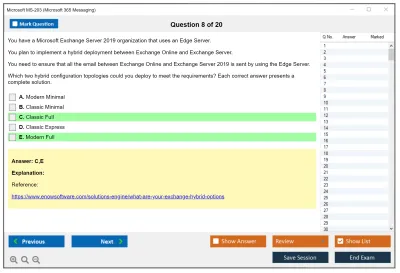 Microsoft MS-203 Microsoft 365 Messaging Practice test exam simulator test engine exam Prep practice test questions answers Image 8