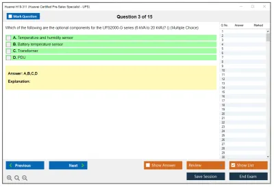 Huawei H19-311 Huawei Certified Pre-sales Associate- Data Center Facility Practice test exam simulator test engine exam Prep practice test questions answers Image 3