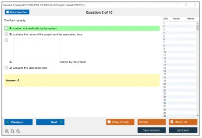 Dassault Systemes ENOV612-PRG V6 ENOVIA V6 Program Central (V6R2012) Practice test exam simulator test engine exam Prep practice test questions answers Image 3