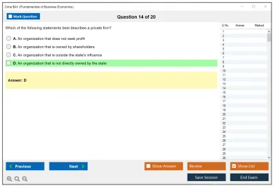 Cima BA1 Fundamentals of Business Economics Practice test exam simulator test engine exam Prep practice test questions answers Image 14